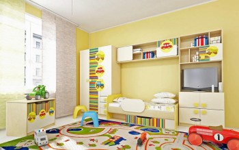 Детская комната Клаксон (Бежевый/корпус Клен) в Полойке - polojka.mebel54.com | фото