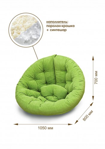 Кресло для отдыха "Форест" (велюр текстура лайм)/осн. в Полойке - polojka.mebel54.com | фото