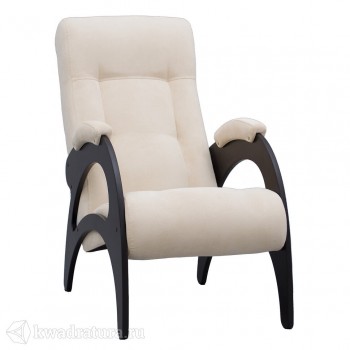 Кресло для отдыха Неаполь Модель 9 без лозы (Венге-эмаль/Ткань Ваниль Verona Vanilla) в Полойке - polojka.mebel54.com | фото