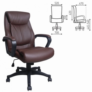Кресло офисное BRABIX Enter EX-511 (коричневый) в Полойке - polojka.mebel54.com | фото