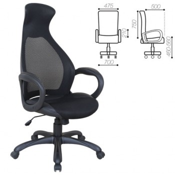 Кресло офисное BRABIX Genesis EX-517 (черное) в Полойке - polojka.mebel54.com | фото