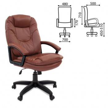 Кресло офисное BRABIX Trend EX-568 (коричневый) в Полойке - polojka.mebel54.com | фото