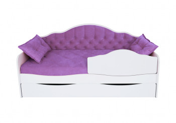 Кровать 180 серии Иллюзия Лайт 1 ящик 32 Фиолетовый (подушки) в Полойке - polojka.mebel54.com | фото
