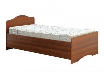 Кровать одинарная 900-1 без матраса (круглые спинки) Орех Таволато в Полойке - polojka.mebel54.com | фото