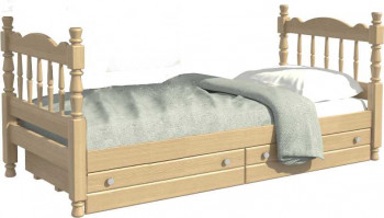 Кровать одинарная Аленка из массива сосны 800*1890 Сосна в Полойке - polojka.mebel54.com | фото