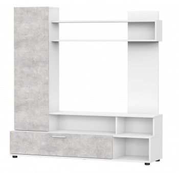 Мебель для гостиной "МГС 9" Белый / Цемент светлый в Полойке - polojka.mebel54.com | фото